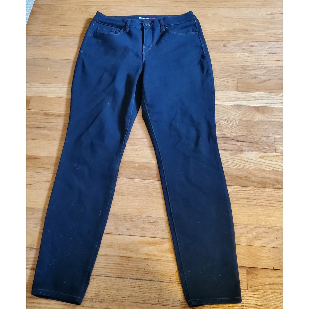 Style & Co Denim Skinny Leg Jeans Dark Wash Blue Size 8 Stretch Pants NWOT